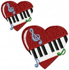 Piano Heart – 2 sizes