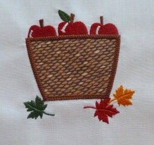 Applique Apple Basket