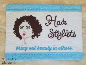 Hair Stylist Mug Rug