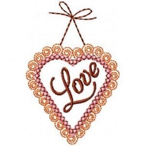 Applique Curly Heart