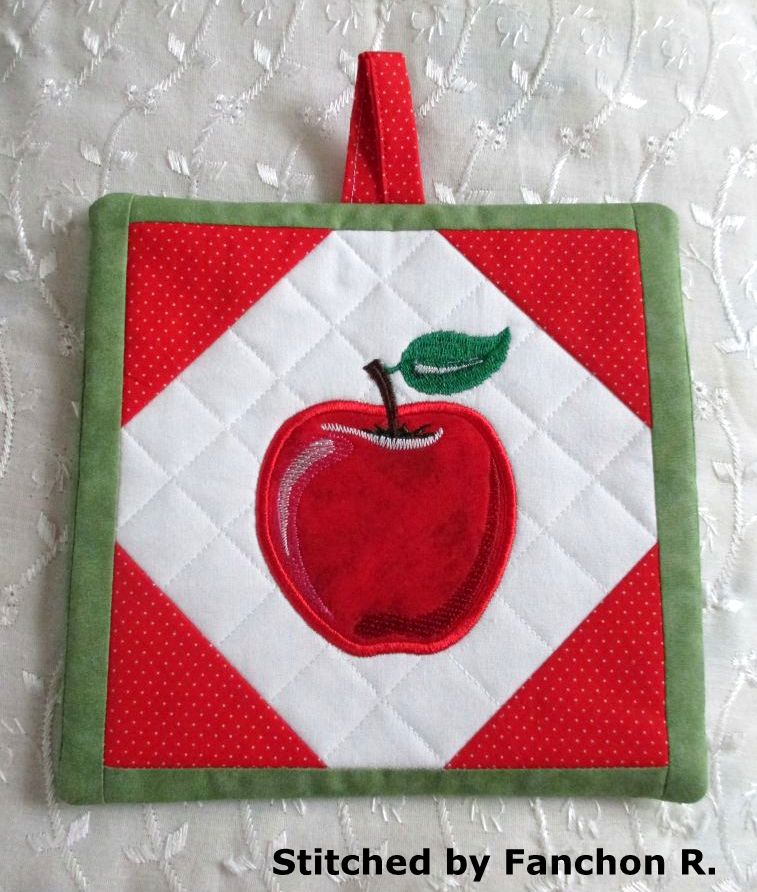 Pumpkin Potholder Covers In The Hoop Machine Embroidery - PicklePie Designs