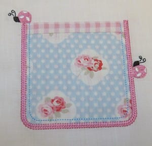 Applique Pocket with Ladybugs