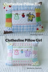 Clothesline Pillow Boy and Girl Combo