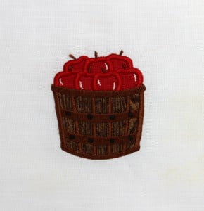 Apple Basket Applique