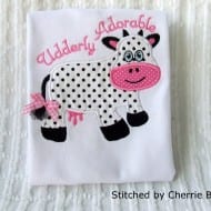 Applique Cow Udderly Adorable