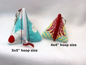 Zippered Pyramid Bag (ITH) for 4×4″ and 5×5″ hoops