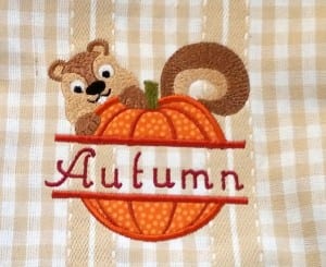 Split Pumpkin Applique