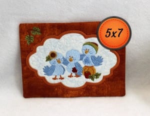 Fall Birdies Mug Rug