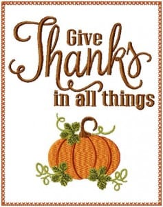 Give Thanks In All Things