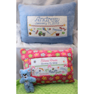 Boy & Girl Birth Pillow Samplers (Set)