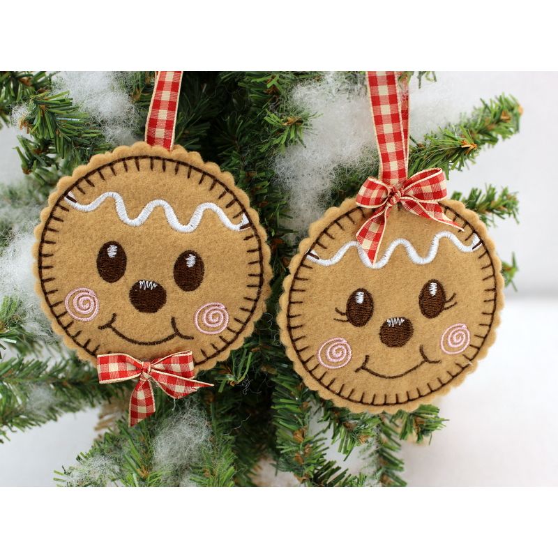 plush gingerbread ornaments