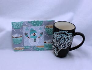 Snowman Mug Rug (4×4)