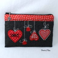 Heart Zippered Bag (6x10)