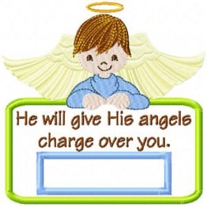 Angels Charge Applique Labels