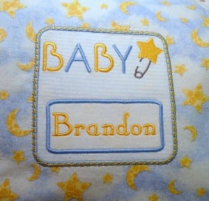 Applique Star Pin Label and ID tag