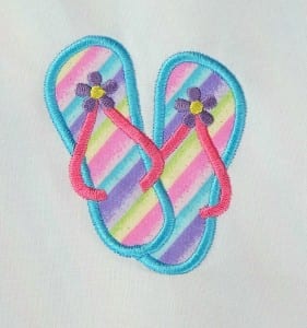 Flip Flop Applique (4×4)