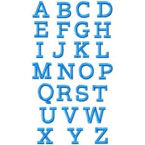 Classic ¾” Block Alphabet