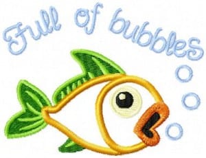 Full of Bubbles – Fish Applique