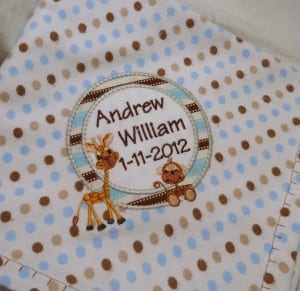 Giraffe Applique Label