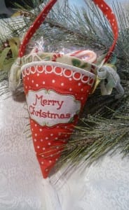 Merry Christmas Fabric Cone