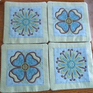 Modern Flower Coasters