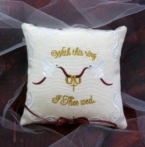 Doves Ringbearer Pillow