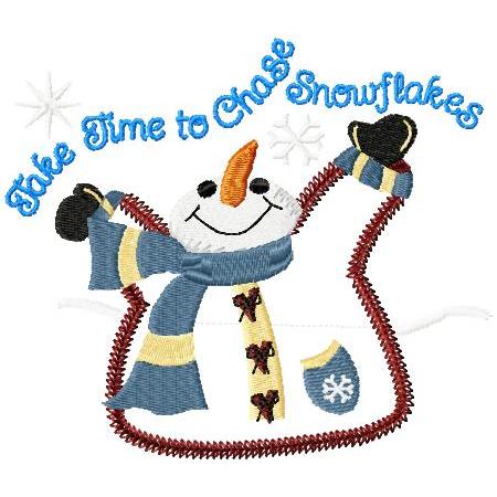 Take Time to Chase the Snowflakes · Oma's Place Machine Embroidery Designs