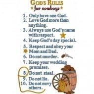 Ten Commandments for Cowboys 5×7
