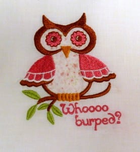 Whooo Burped – Owl Applique