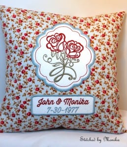 Satin Rose Pillow (6×10)