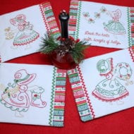 Christmas Bonnet Mug Rugs (5x7)