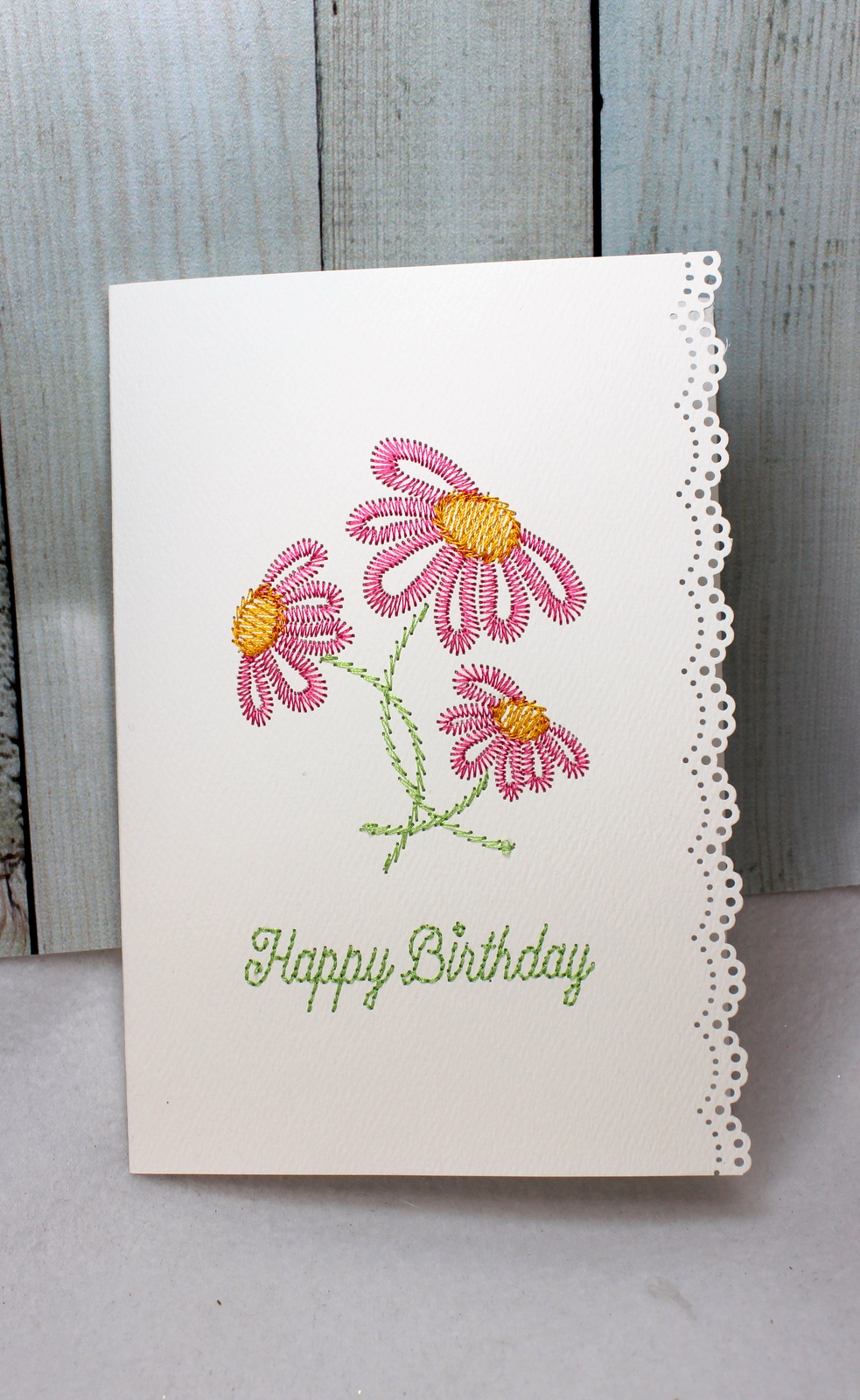 Happy Birthday Greeting Card · Oma's Place Machine Embroidery Designs