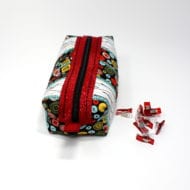 Striped Boxy Zippered Bag PITH (6x10)