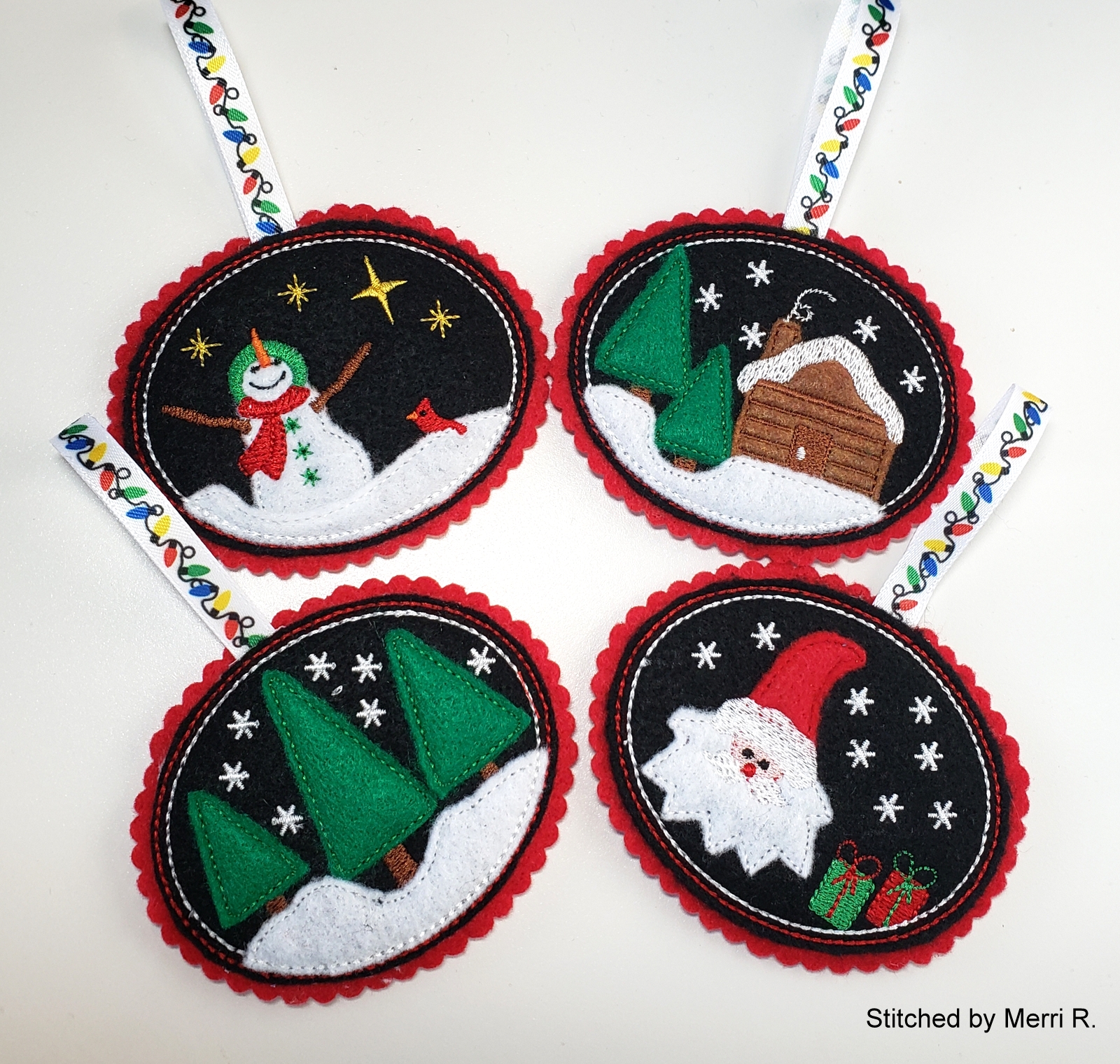 Applique Felt Ornaments (4×4) · Oma’s Place Machine Embroidery Designs