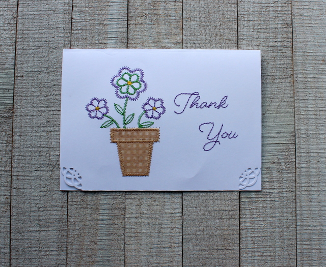 Thank You Card for Embroidery Machines · Oma's Place Machine Embroidery  Designs