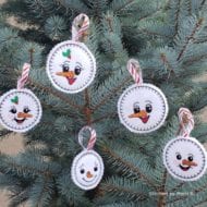 Snow Family Ornaments (4x4)