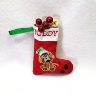 Christmas Dog Ornament Stocking (5x7)