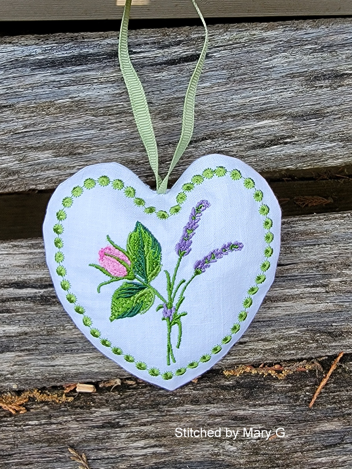 Embroidered Lavender Sachet