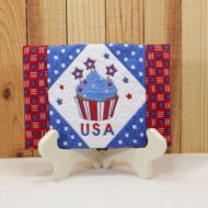 USA Cupcake Mug Rug (5x7)
