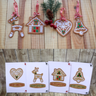 Gingerbread Christmas Cards and FSL Ornament Combo