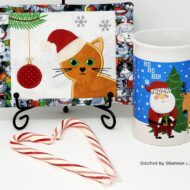 Christmas Kitty Mug Rug (5x7)
