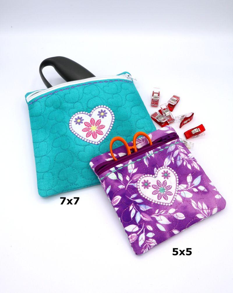 Top Zippered Bags (6×10 hoops) · Oma's Place Machine Embroidery Designs