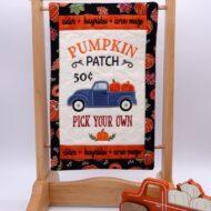 Pumpkin Truck Mini Quilt (7x11)