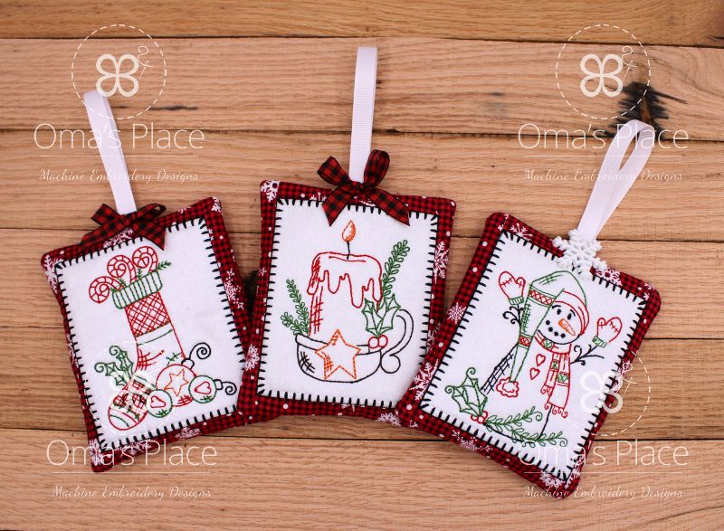 Cross Stitch Stockings (5×7) · Oma's Place Machine Embroidery Designs