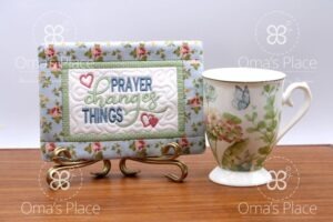 Prayer Changes Mug Rug