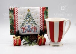 Sketch Christmas Tree Mug Rug (5×7)