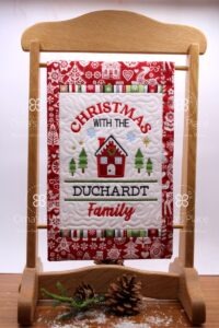 Family Christmas Mini Quilt (7×11)