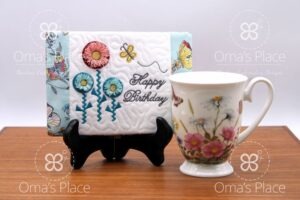 Butterfly Birthday Mug Rug (5×7)