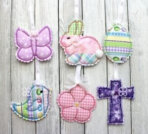 Easter Spring Ornaments (4×4)